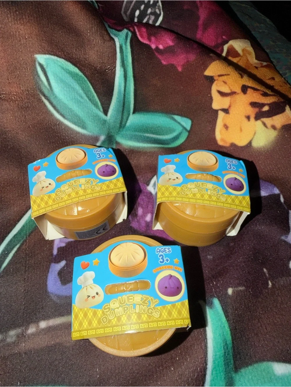 Squeezy Dumplings Kids Toy -set of 3 unopened